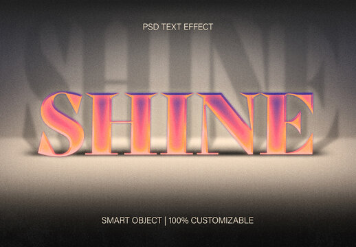 Text Effect with Large Shadow