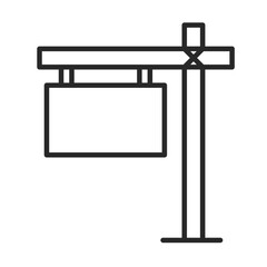 Obraz premium Real estate sign line icon vector for property and business clip art.