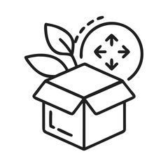 Eco-Friendly Packaging and Distribution: Sustainable shipping with organic materials, symbolising expansion and reach