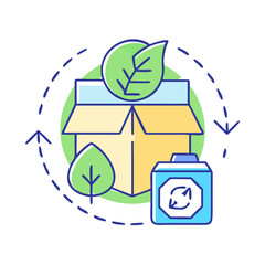 Eco-Friendly Recycling Graphic: Sustainable Packaging and Waste Management Concept Illustration