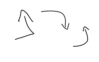 Three Hand Drawn Arrows Set Illustration