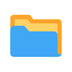 Vibrant Folder Icon Design Representing Data Organization and File Management for Digital Platforms