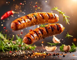 grilled sausages