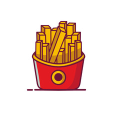 french fries vector illustration