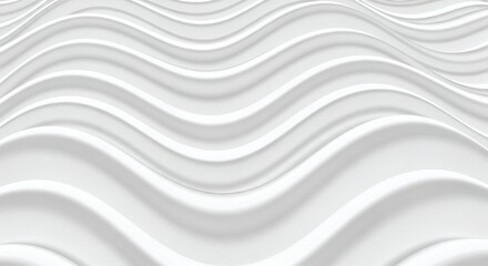 Obraz premium Abstract white flowing waves