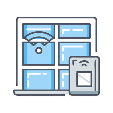 Smart window sensor system for home automation featuring remote control and wireless connectivity