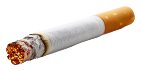 Smoking cessation awareness campaign urban city digital public space isolated on transparent background