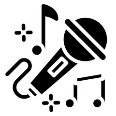 Vector Design Karaoke Icon Style