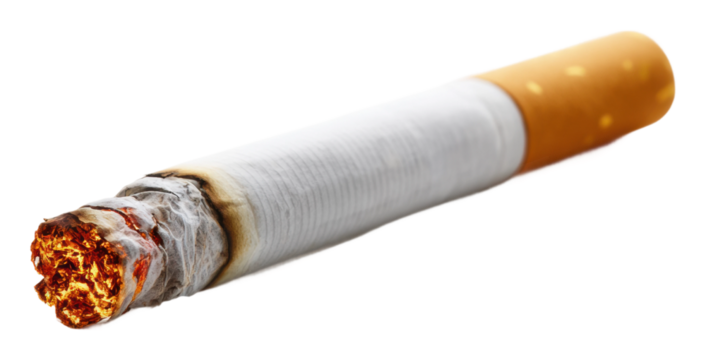 Smoking cessation awareness campaign urban city digital public space isolated on transparent background