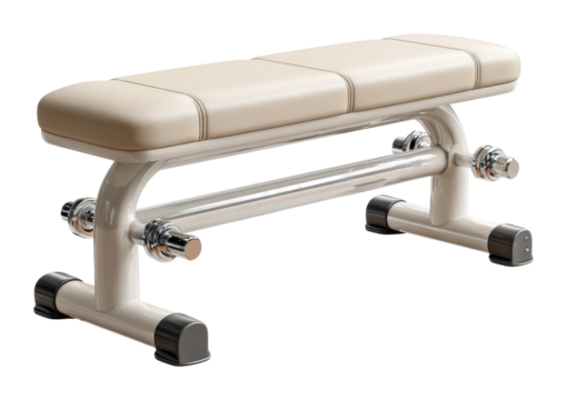 Strength training bench for home workouts gym modern design isolated on transparent background