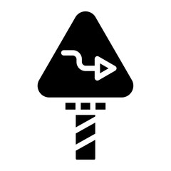 Vector Design Zig Zag Road Icon Style