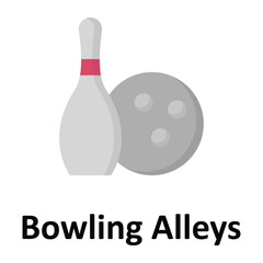 Bowling Alleys Vector icon which can easily modify or edit