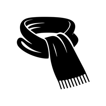 black scarf simple design clip art preview