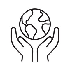 Planet Earth in Palms. Global Care or Environmental Protection.