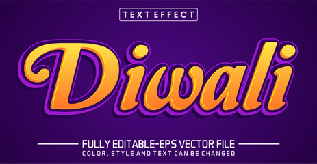 Diwali font Text effect editable