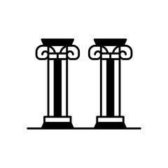 Column Architectural Element Fill Icon: Ancient Rome and Greece