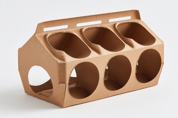 Cardboard carrier for three cylindrical items