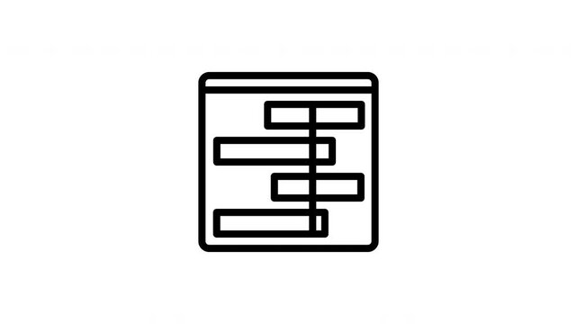 Gantt chart animated icon