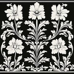 Seamless tile patterns combining cultural, modern, and botanical inspirations for commercial vector.