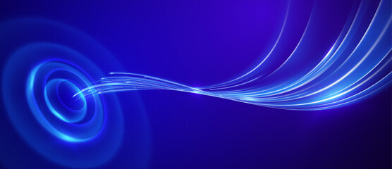 Abstract blue light trails swirling into a vortex © Matakeris Creative