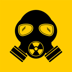 Mask, radioactive material, vector