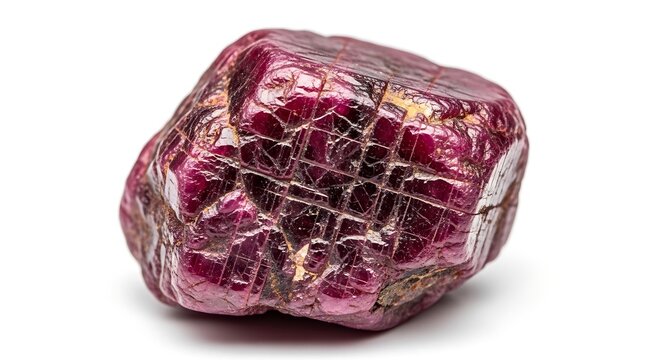 DSLR Macro Photo of Natural Rough Ruby Gemstone