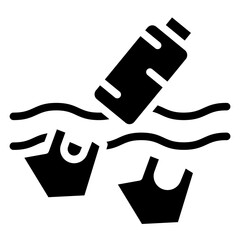 Water Pollution Icon Style