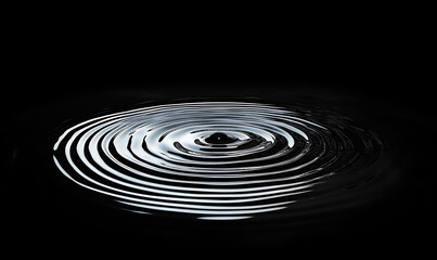 water in dynamic motion, isolated on black background for commercial use.