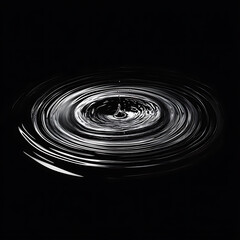water in dynamic motion, isolated on black background for commercial use.