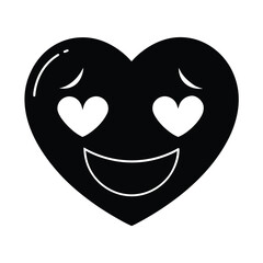 Heart Eyes Face Emoji Icon