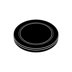 Isolated black layered circle on transparent background silhouette