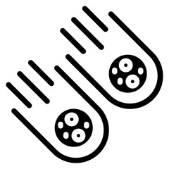 Meteorites Icon Style © HAR