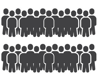 transparent People flat icon. Simple team profile illustrations. People flat icon. Simple team profile illustrations. Line icon and filled icon. Group profile signs