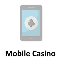 Mobile Casino Vector icon which can easily modify or edit