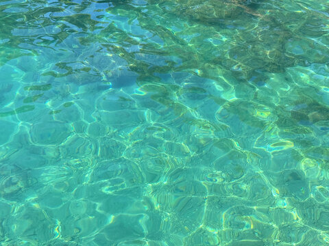 Sea water emerald clear background