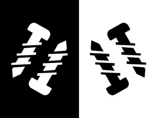 black and white screws