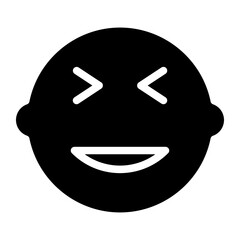 Vector Design Laughing Icon Style
