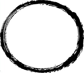 Circular brush stroke frame