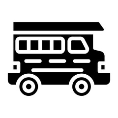 Vector Design Camper Van Icon Style