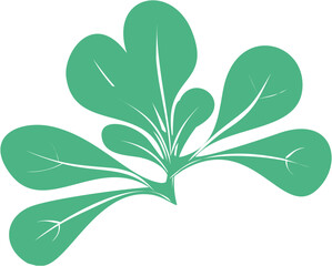 vector illustration of a green leaf