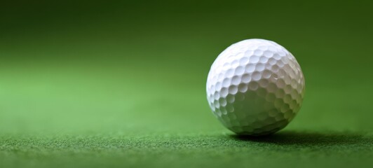 The Golf Ball on a Green Putting Surface with Soft Focus Background