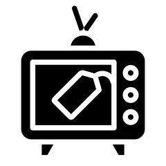 Vector Design Television Sale Icon Style