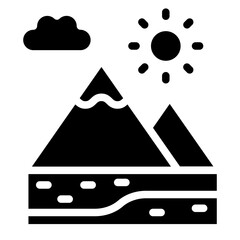 Vector Design Lake Icon Style