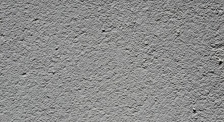 Obraz premium Close-up view of a rough, grey, textured concrete or stucco wall surface, showing its granular and uneven finish under natural light.