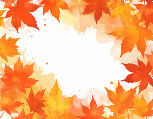 滲むようなグラデーションの葉っぱの抽象的な背景