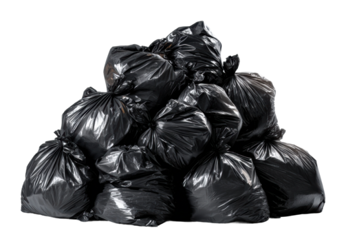 Waste management solutions urban area cleanliness ground level isolated on transparent background