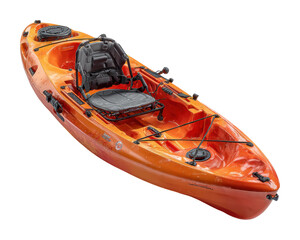 Kayaking adventure on a lake activity vibrant environment isolated on transparent background