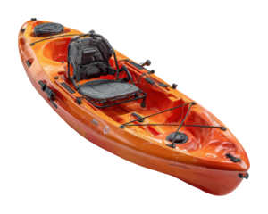 Kayaking adventure on a lake activity vibrant environment isolated on transparent background