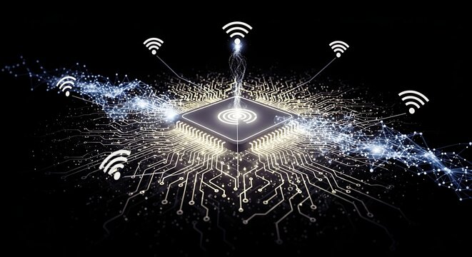 Understanding wifi technology and network connectivity concept art