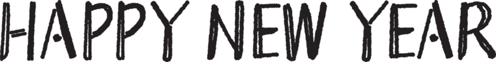 手書き風　HAPPY NEW YEAR｜太字カジュアルタイプ
